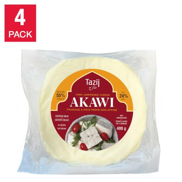 Tazij Fresh Akawi Cheese 400 g (14.1 oz) × 4 pack