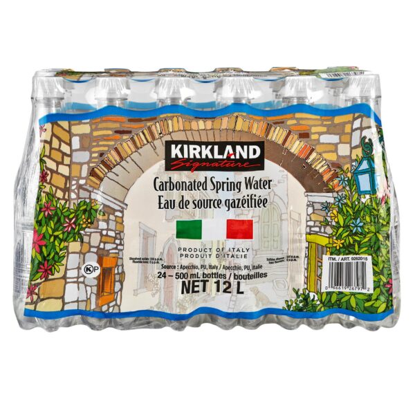 Kirkland Signature Carbonated Spring Water, 24 x 500 mL