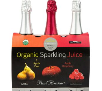 Paul Brassac Organic Sparkling Juices, 3 x 750 mL