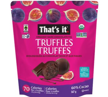 That’s it. Organic Dark Chocolate Fig Truffles, 567 g