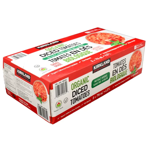 Kirkland Signature Organic Diced Tomatoes, 8 × 796 mL