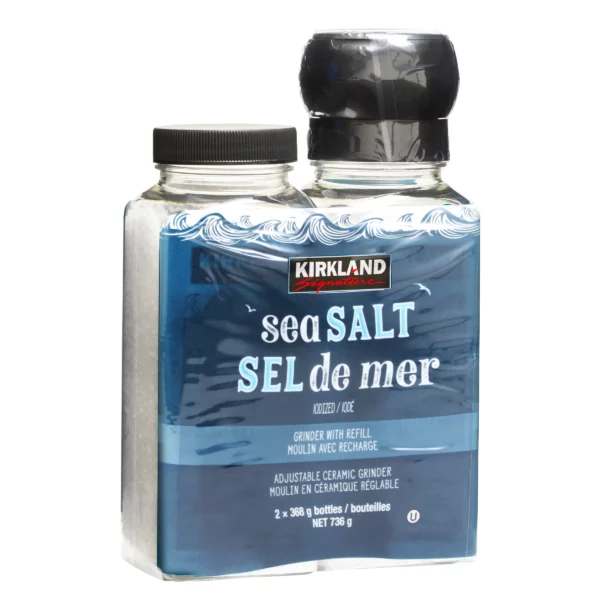 Kirkland Signature Sea Salt with Grinder and Refill, 738 g