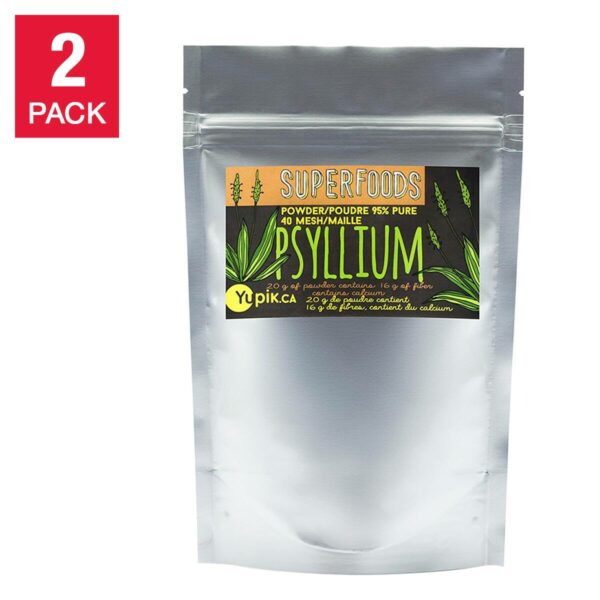 Yupik Organic Psyllium Husk Powder 95% 40 Mesh, 2 × 1 kg