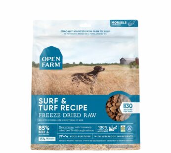 Surf & turf freeze dried raw dog food