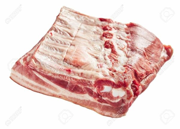 Flanc de porc avec côte et couenne - 2,50 $/lb