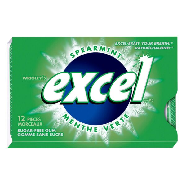 Excel Sugar-free Spearmint Gum, 12 × 12 pieces