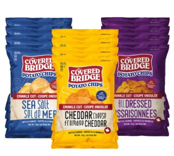 Covered Bridge – Potato Chips, Crinkle Cut Mixed Pack, 12 × 170 g