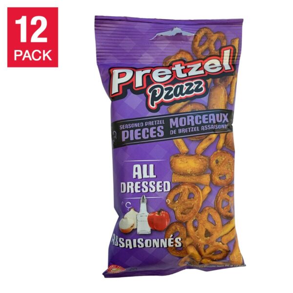 Pretzel Pzazz All Dressed Seasoned Pretzel Pieces, 12 × 56 g