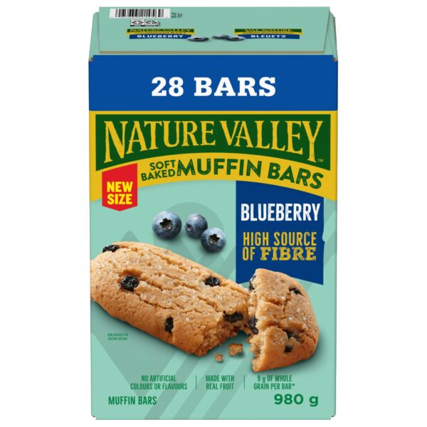 Nature Valley Soft-Baked Muffin Bars, Blueberry, 28 × 35 g