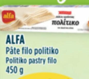 ALFA Pâte filo politiko