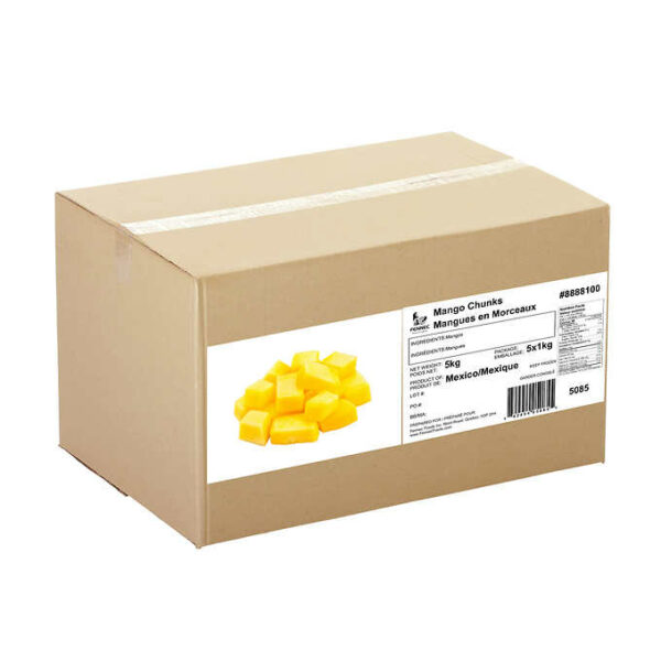 Fennec Foods Frozen Mango Chunks 5 x 1 kg