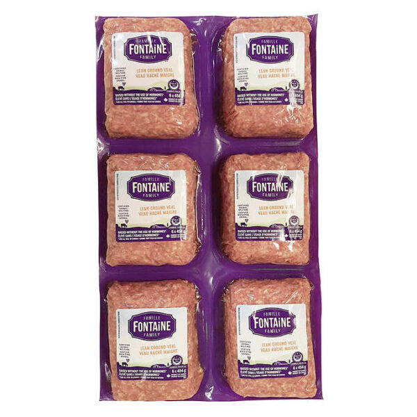 Halal Lean Ground Veal 6 x 454 g